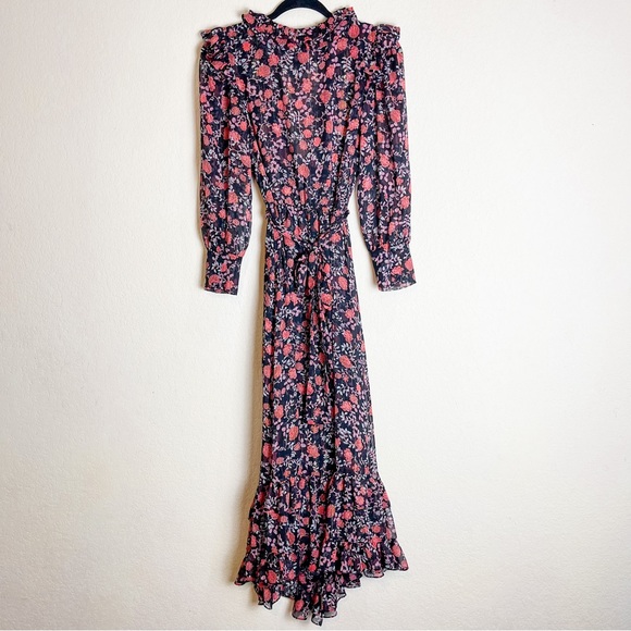 Misa Los Angeles Gabriela Dress Carnellian Blooms Floral Black Size XS - Picture 10 of 12
